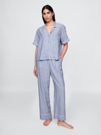 Keten Karışımlı Pijama Pantolonu