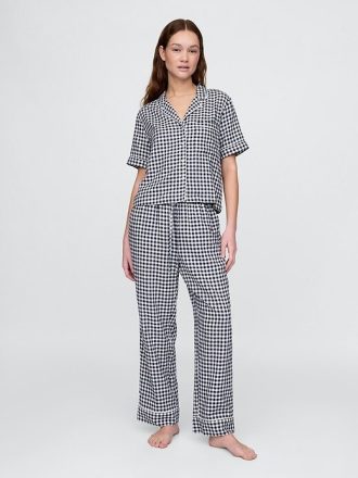 Keten Karışımlı Pijama Pantolonu