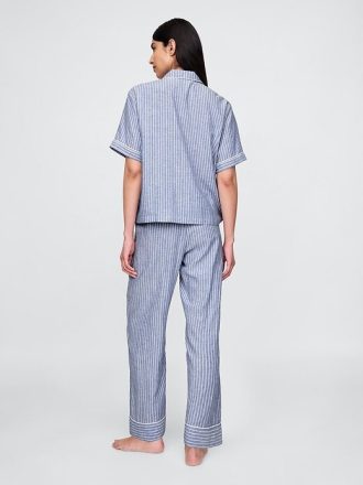 Keten Karışımlı Pijama Pantolonu