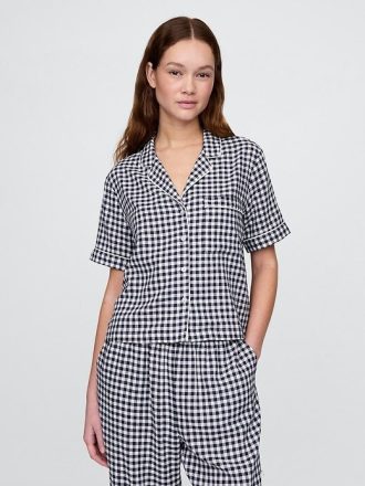 Keten Karışımlı Pijama Takımı