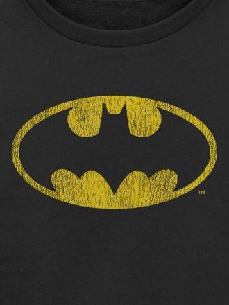 Küçük Çocuk DC Comics Batman Vintage Logo Grafikli Mürettebat Yaka Sweatshirt