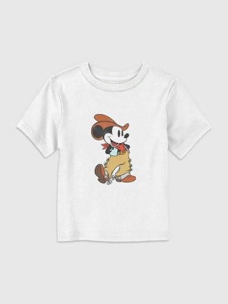 Küçük Çocuk Mickey Mouse Kovboy Grafik Tişörtü