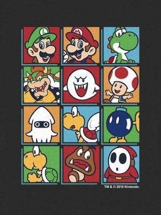 Küçük Çocuk Nintendo Karakter Kutusu Grafikli Tişört
