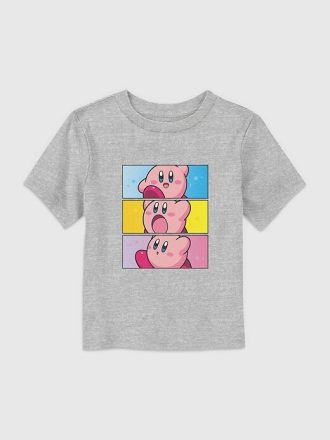 Küçük Çocuk Nintendo Kirby Panelleri Grafik Tişörtü