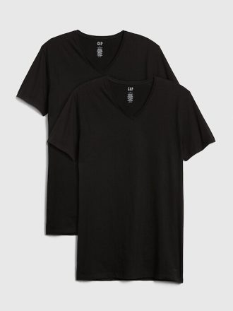 Klasik V Yaka Tişört (2’li Paket)