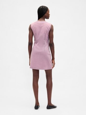 Kot V Yaka Mini Elbise
