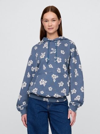 Lilo & Stitch Yetişkin Ağır Fransız Havlu Grafik Kapüşonlu Sweatshirt