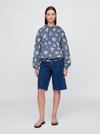 Lilo & Stitch Yetişkin Ağır Fransız Havlu Grafik Kapüşonlu Sweatshirt