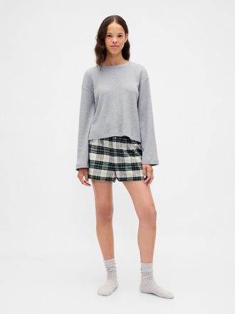 Logo Flanel Boxer Şort