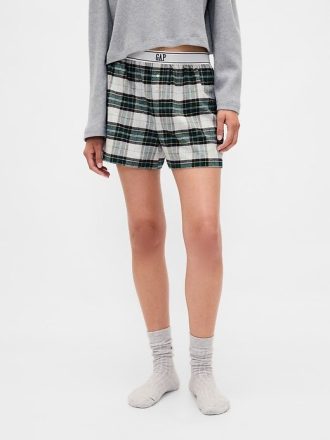 Logo Flanel Boxer Şort