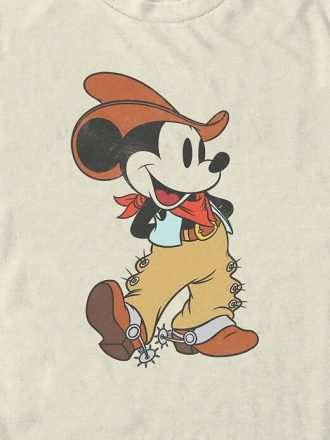 Mickey Mouse Kovboy Grafik Tişört