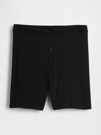 Mini Kaburga Pijama Şortu