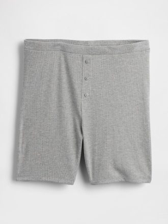 Mini Kaburga Pijama Şortu