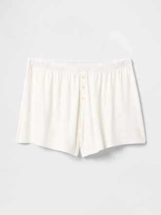 Mini Kaburga Rahat Pijama Şortu
