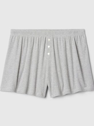 Mini Kaburga Rahat Pijama Şortu