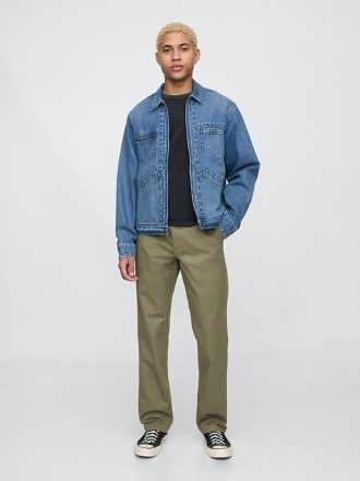 Modern Düz Khaki Pantolonlar