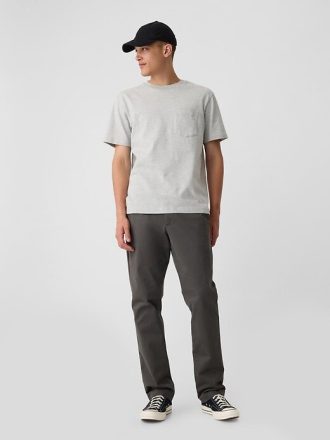 Modern Düz Khaki Pantolonlar