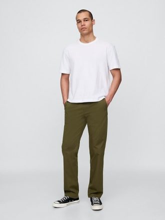 Modern Düz Khaki Pantolonlar
