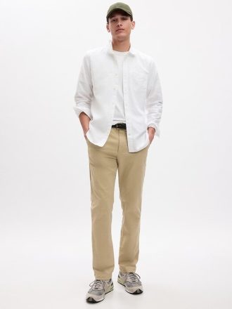 Modern Düz Khaki Pantolonlar