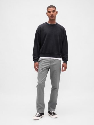 Modern Düz Khaki Pantolonlar