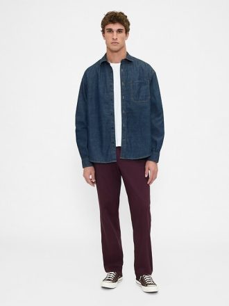 Modern Düz Khaki Pantolonlar