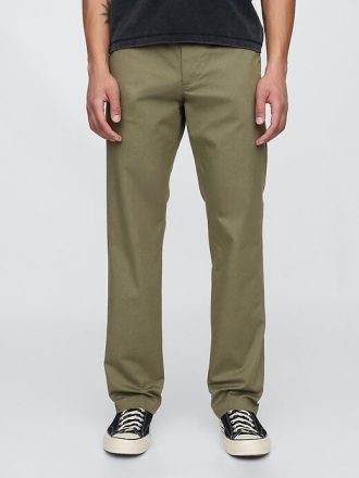 Modern Düz Khaki Pantolonlar