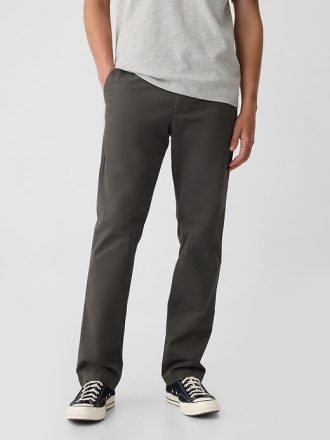Modern Düz Khaki Pantolonlar