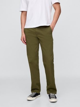 Modern Düz Khaki Pantolonlar