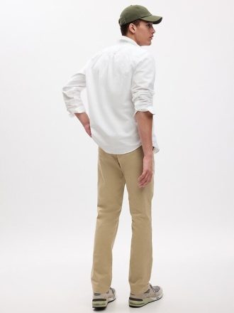 Modern Düz Khaki Pantolonlar