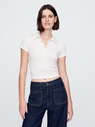 Modern Kaburga Kesim Polo Tişört