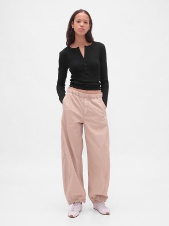 Modern Rib Henley Tişörtü