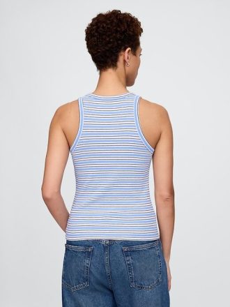 Modern Rib Logo Halter Üst