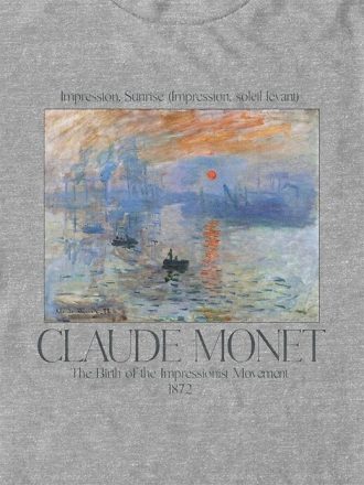 Monet Sunrise Büyük Boy Grafik Tişört
