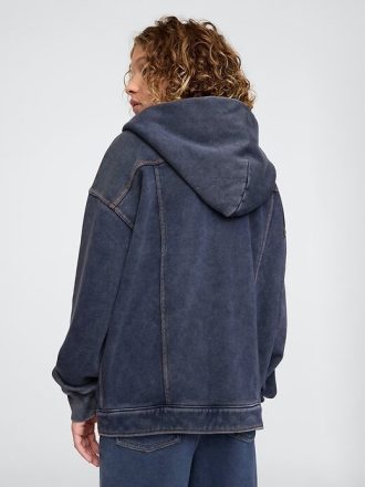 Çocuk Kapüşonlu Simge Sweatshirt Kot Ceket