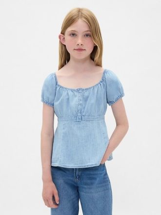 Çocuk Kot Babydoll Üstü