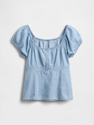 Çocuk Kot Babydoll Üstü