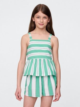 Çocuk Poplin Peplum Üst