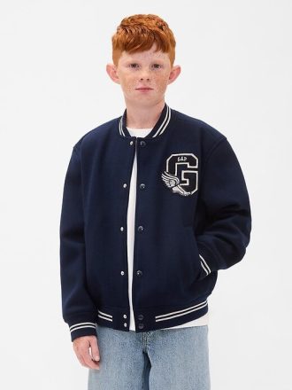 Çocuk Varsity Logolu Bomber Ceket