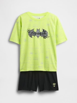 Çocuklar için Batman Geri Dönüştürülmüş Pijama Şort Takımı