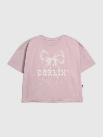 Çocuklar için Darlin Fiyonklu Grafik Tişört