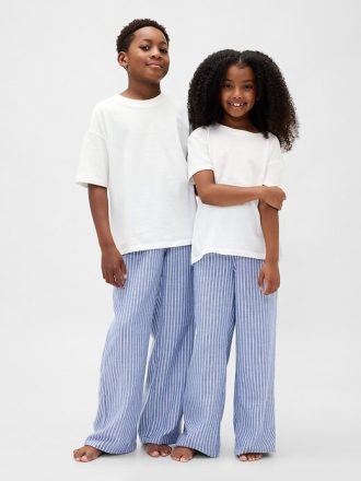 Çocuklar için Geri Dönüştürülmüş Flanel Pijama Pantolonu