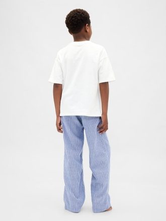 Çocuklar için Geri Dönüştürülmüş Flanel Pijama Pantolonu