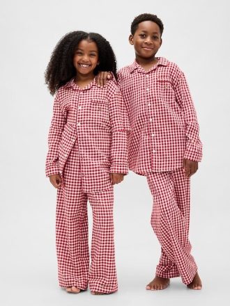 Çocuklar için Geri Dönüştürülmüş Flanel Pijama Takımı