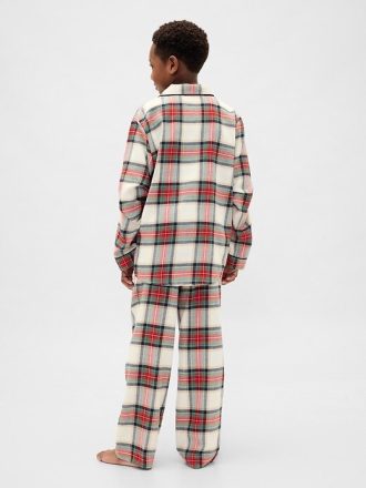 Çocuklar için Geri Dönüştürülmüş Flanel Pijama Takımı