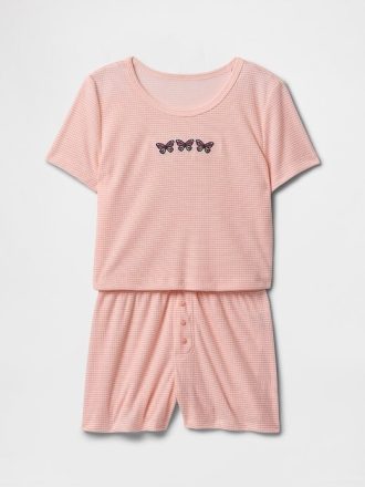 Çocuklar için Geri Dönüştürülmüş Pijama Şort Takımı