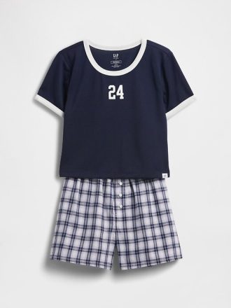 Çocuklar için Geri Dönüştürülmüş Pijama Şort Takımı