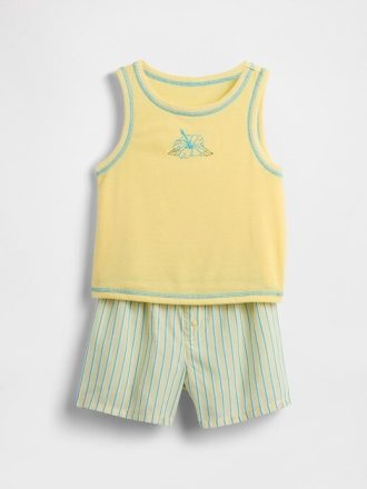 Çocuklar için Geri Dönüştürülmüş Pijama Şort Takımı