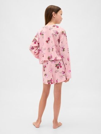 Çocuklar için Geri Dönüştürülmüş Pijama Şort Takımı