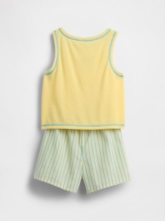 Çocuklar için Geri Dönüştürülmüş Pijama Şort Takımı