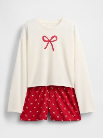 Çocuklar için Geri Dönüştürülmüş Pijama Şort Takımı